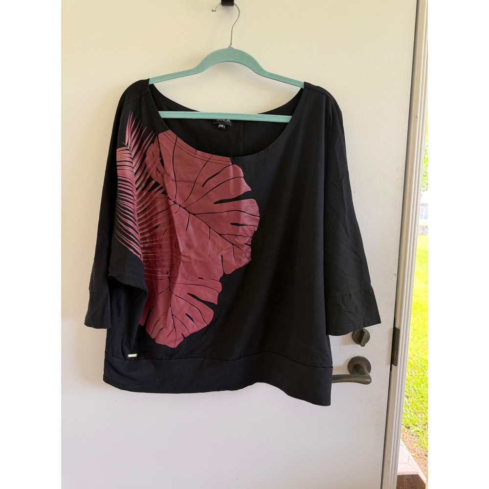 Tanoa top monstera drop shoulder Hawaii Fall